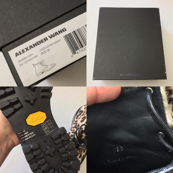 Alexander Wang Lyndon Leopard Print Combat Boots - Picture 8 of 8